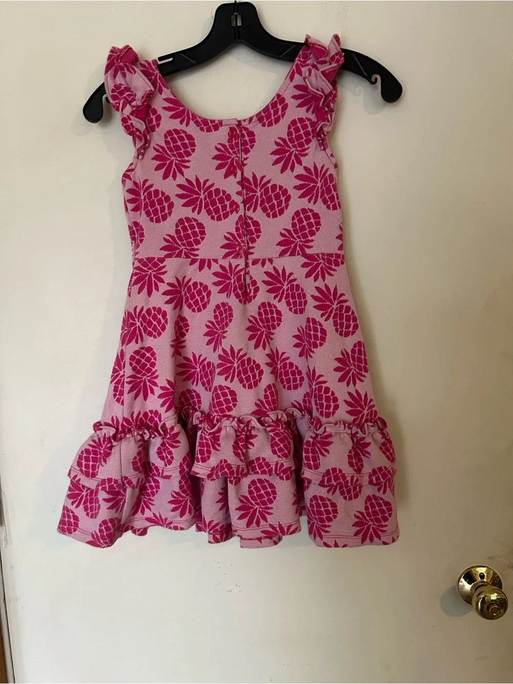 Janie and Jack Pineapple Pink Jacquard dress Size 8